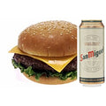 Burger & alcoholic drink