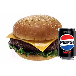 Burger & soft drink