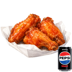Chicken Wings & soft drink