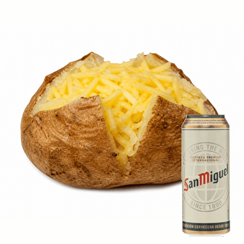 Jacket Potato & alcoholic drink